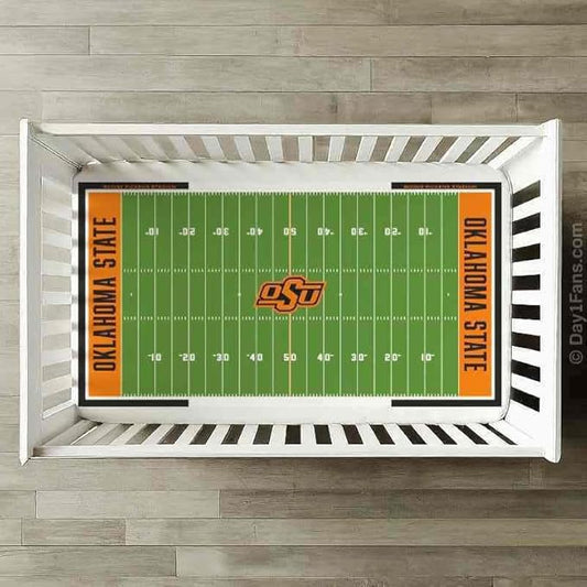 STADIUMSHEETS Day1Fans Officially-Licensed Fitted Crib Sheet (Oklahoma State Cowboys)
