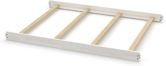 Full-Size Conversion Kit Bed Rails for Evolur Cribs - Solid Wood Crib Convertible Kit to Kids Bed - Transitional Style Rails & Easy-to-Install Child Essentials for Safety (Glazed Brushed White)