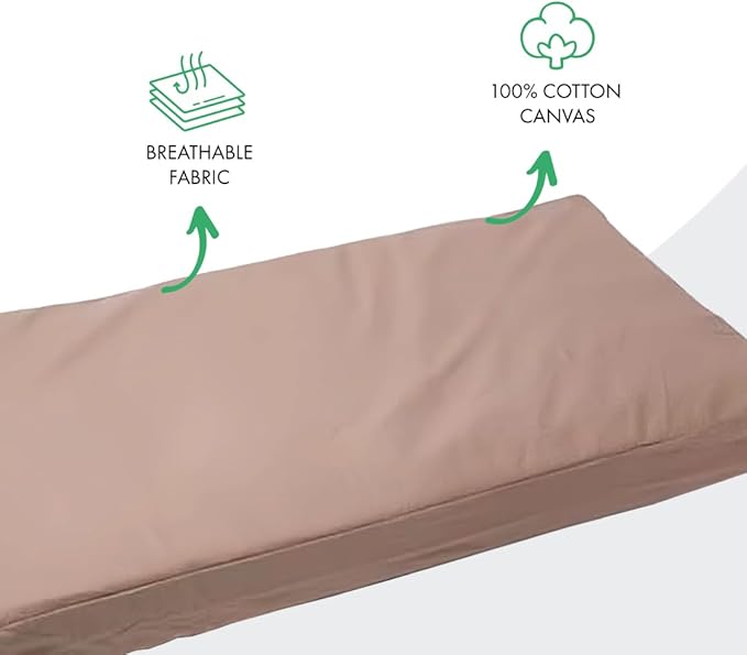 Molly Mutt Large Crib Mattress Cover - Wild Horses Print - Measures 27”x52”x5”- 100% Cotton - Durable - Breathable - Sustainable - Machine Washable Dog Bed Cover