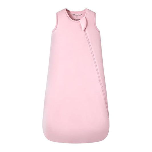 Mosebears Unisex Rayon Made from Bamboo Sleep Sack with 2-Way Zipper,2.5 Tog Baby Winter Sleep Sack (Blush,6-18 Months)