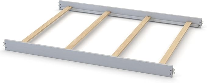 Full-Size Conversion Kit Bed Rails for Evolur Cribs - Solid Wood Crib Convertible Kit to Kids Bed - Transitional Style Rails & Easy-to-Install Child Essentials for Safety (Silver Shimmer)