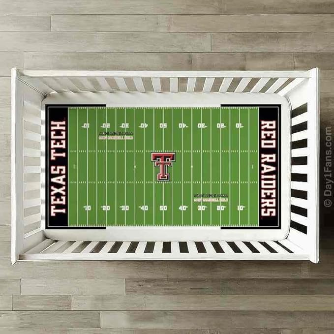 STADIUMSHEETS Day1Fans Officially-Licensed Fitted Crib Sheet (Texas Tech Red Raiders)