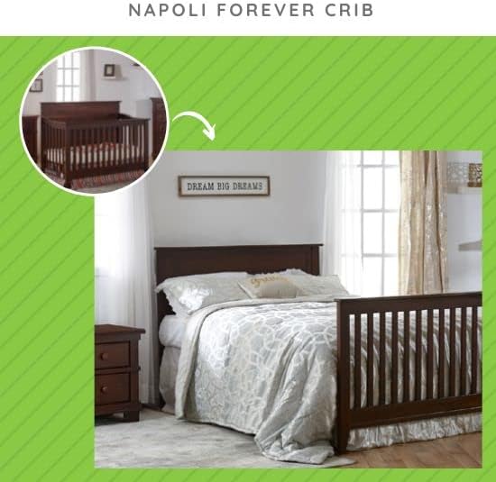 Full-Size Conversion Kit Bed Rails #1216 for Pali Convertible Cribs - Solid Wood Rail - Toddler and Adult Bed Rail for Full-Size Beds - Essential Nursery & Baby Furniture (Mocachinno)