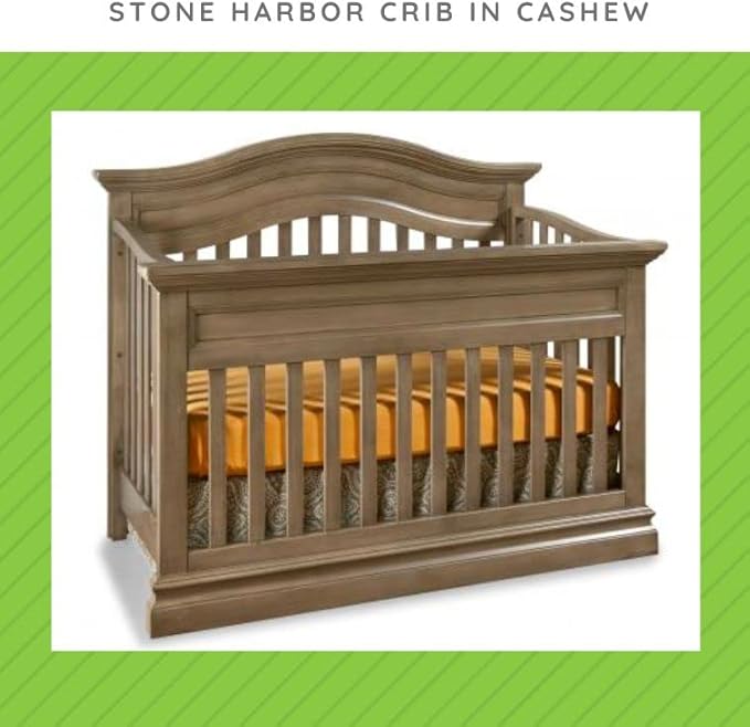Full-Size Conversion Kit Bed Rails for Westwood Design Convertible Cribs - Solid Wood Rail - Toddler and Adult Bed Rail for Full-Size Beds - Essential Nursery and Baby Furniture (Cashew, Option 1)