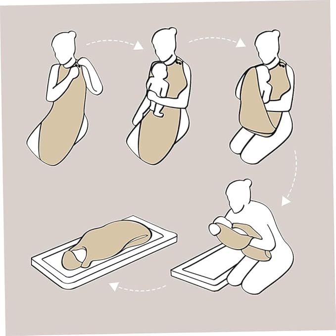 Hooded Baby Towel Hands Free Newborn Apron Towel Cotton Bath for Babies Toddlers 90x90 cm Grey