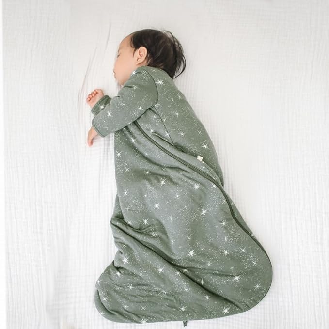 GUNAMUNA Long Sleeve Sleep Sack for Babies, Wearable Sleep Bags, Soft Rayon, 1.0 TOG, Essentials for Newborns