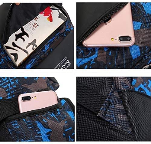 Asge Backpack for School Boys Backpacks for Kids Camo Bookbag for Middle School Bags Waterproof Travel Back Pack (Blue) | for School, Backpacks, for Kids, Bookbag, for Middle School, Bags