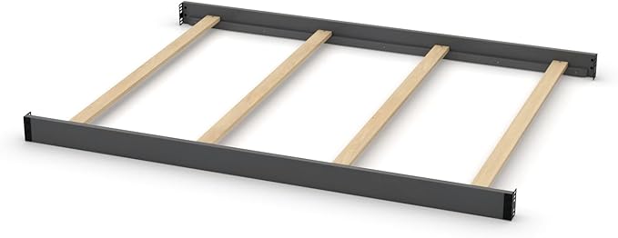 Full-Size Conversion Kit Bed Rails for Baby Relax Convertible Cribs, by Dorel Living - Solid Wood Rail - Toddler and Adult Bed Rail for Full-Size Beds - Baby Furniture (Graphite Blue, Option 1)