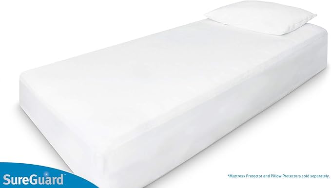 SureGuard Twin Extra Long (XL) Mattress Protector - 100% Waterproof, Hypoallergenic - Premium Fitted Cotton Terry Cover