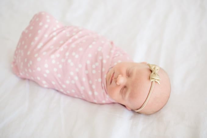 Copper Pearl Baby Swaddle Blanket - Premium Knit Baby Blanket, Large Soft Stretchy Receiving Blankets for Baby Girl, Swaddles for Newborn, Infant, and Toddler (Lucy)