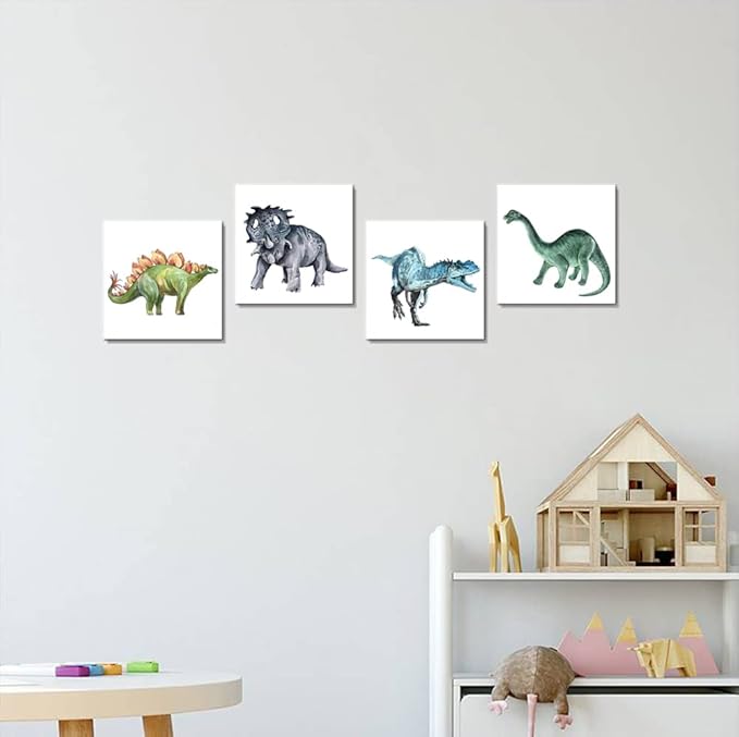 Dinosaur Wall Pictures Dinosaur Canvas Art for Kids Boys Girls Room Decor