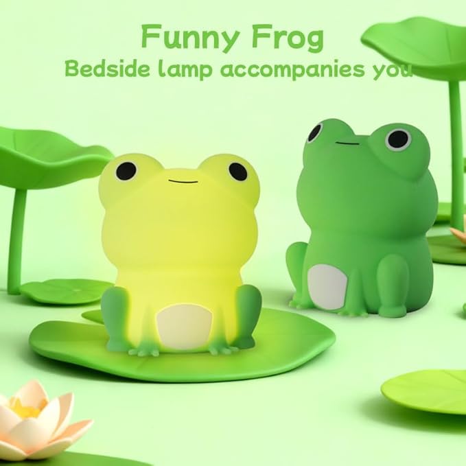 DNBFLLK Frog Night Light,Cute Night Light for Kid，Cute Frog lamp,Best Bedroom Bedside Decor Christmas Birthday Gift for Boy Girl Toddler