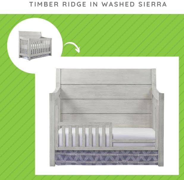 Toddler Bed Safety Guard Rail for Westwood Design Convertible Cribs - Solid Wood Rail for Convertible Crib to Toddler Bed Conversion - Safety Rails for Children's Beds (Weathered Washed Sierra)