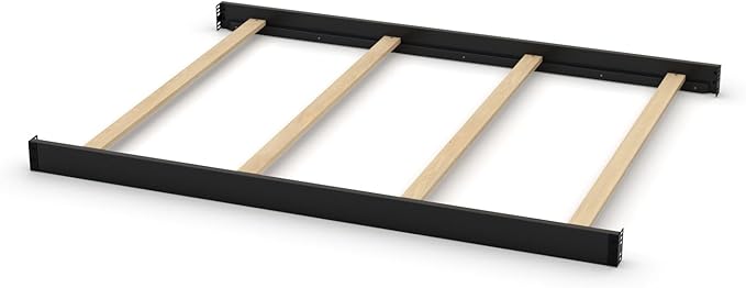 Full-Size Conversion Kit Bed Rails for Baby Relax Convertible Cribs, by Dorel Living - Solid Wood Rail - Toddler and Adult Bed Rail for Full-Size Beds - Nursery Furniture (Black, Option 1)