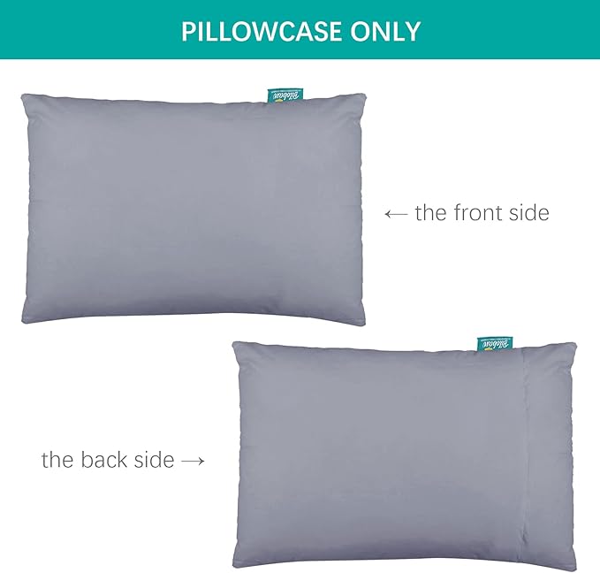 Biloban 3-Piece Toddler Sheet Set Microfiber, Toddler Bedding Set Includes Crib Mattress Sheet, Flat Sheet and Envelope Pillowcase, Silky Soft, Breathable and Lightweight, Grey