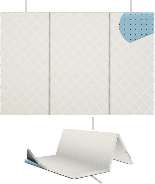 Sleepah Pack and Play Mattress Waterproof & Washable Cover Foldable Tri-Fold Pad 38 x 26 x 1.5 Pad for Babies and Toddlers Play Yards Mattresses Fits Most Playpens