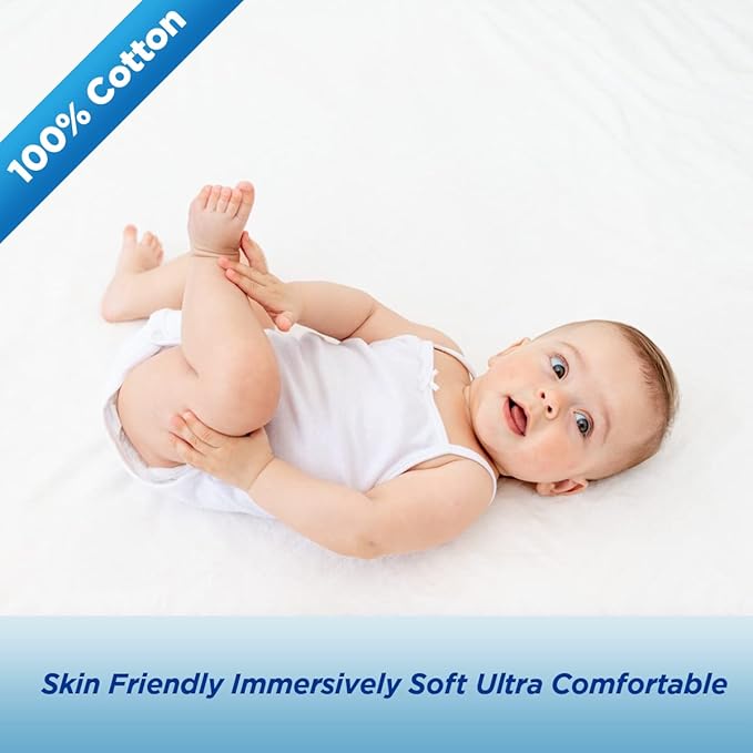 Waterproof Mattress Protector, Twin Size Terry Cotton Mattress Pad Cover Breathable Deep Pocket Fitted Sheet Style 39"x75" +18 Inch Pocket