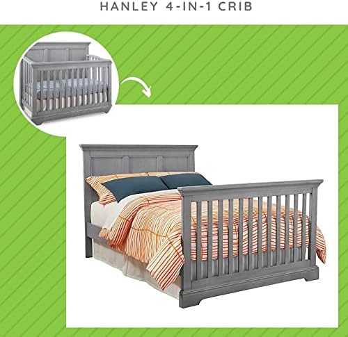 Full-Size Conversion Kit Bed Rails for Westwood Design Convertible Cribs - Solid Wood Rail - Toddler and Adult Bed Rail for Full-Size Beds - Essential Nursery and Baby Furniture (Cloud, Option 2)