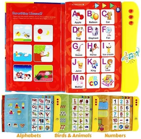 Preschool Learning Activities Book – Interactive ABC Sound Book, Toddler Learning Toy for Kids Ages 3+, Educational Alphabet Toy for Boys and Girls.