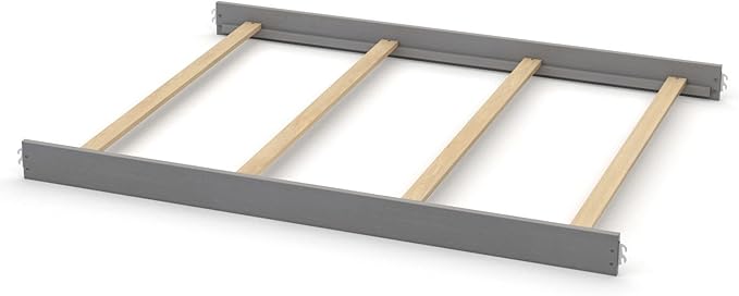 Full-Size Conversion Kit Bed Rails for Evolur Cribs - Solid Wood Crib Convertible Kit to Kids Bed - Transitional Style Rails & Easy-to-Install Child Essentials for Safety (Rustic Grey)