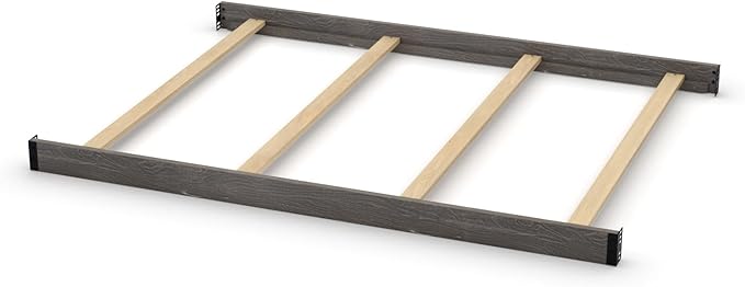 Full-Size Conversion Kit Bed Rails for Baby Relax Convertible Cribs, by Dorel Living - Solid Wood Rail - Toddler and Adult Bed Rail for Full-Size Beds - Baby Furniture (Slate Gray, Option 1)