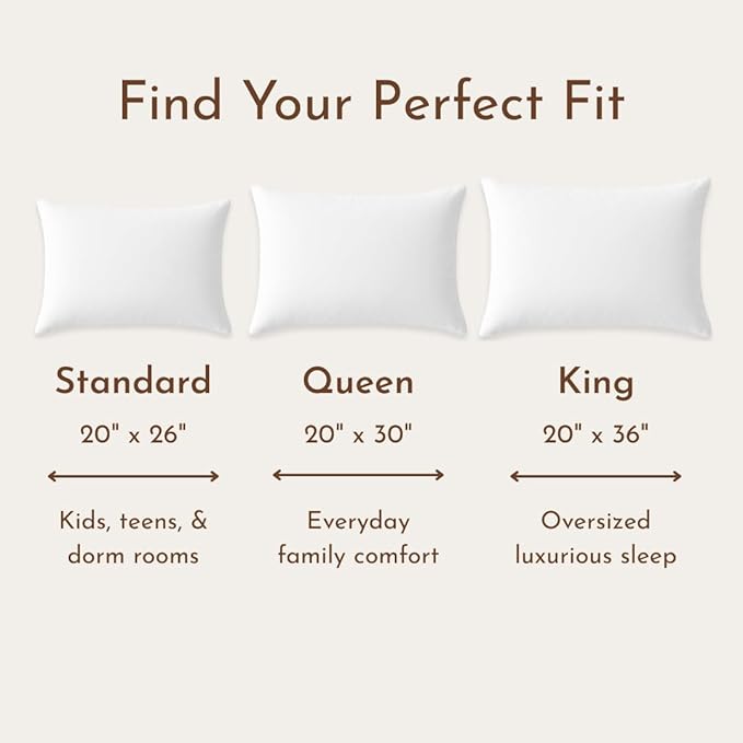 Little Sleepy Head King Pillows for Sleeping – Adjustable Loft Bed Pillows with Hypoallergenic Down-Like Fill, Hotel Quality Comfort, Soft or Firm Support – King Size Pillows Set of 2, 20x36