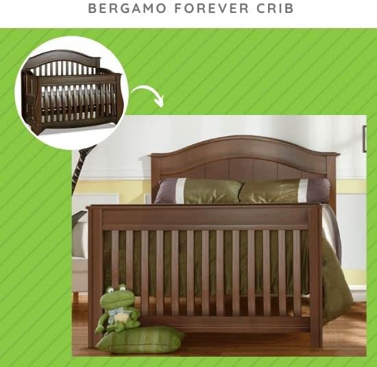 Full-Size Conversion Kit Bed Rails #1216 for Pali Convertible Cribs - Solid Wood Rail - Toddler and Adult Bed Rail for Full-Size Beds - Essential Nursery & Baby Furniture (Earth)