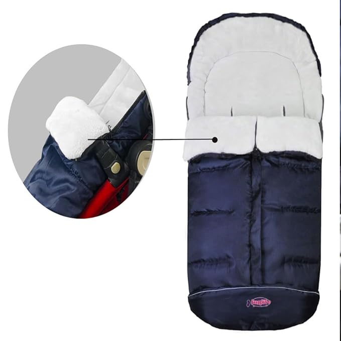 0-4T Anti-Kick Winter Warm Stroller Blanket,Cozy Baby Sleeping Bag Cocoon Adaptable for All Strollers Waterproof,Anti-Slip,Extendable,Multifunction Use Footmuff for Stroller Blanket