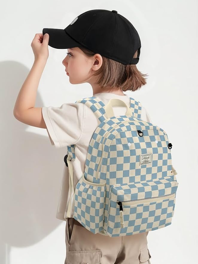 Corduroy Kids Backpack for Boys 6-10: Boys Backpacks for Elementary Kindergarten 15” H Fit Folder