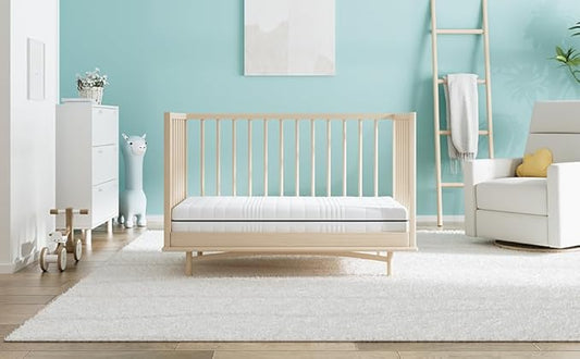 Crib Mattress, Breathe Through Baby Dual-Sided Comfort Memory Foam Toddler Mattress with Washable 3-D Mesh Cover, Fits Standard Full Size Crib and Toddler Bed, 52x27.5x6 inch