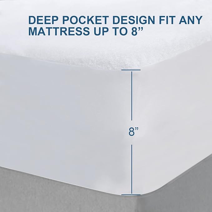 Moonsea Crib Mattress Protector Waterproof,Mattress Cover Protector, Smooth Top Mattress Protector for Kids, Breathable Skin Friendly and Noiseless Fitted Sheet,Viscose Terry Top,1 Pack