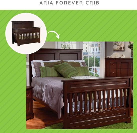 Full-Size Conversion Kit Bed Rails #1216 for Pali Convertible Cribs - Solid Wood Rail - Toddler and Adult Bed Rail for Full-Size Beds - Essential Nursery & Baby Furniture (Mocachinno)