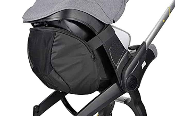 Infant Stroller Clip-On Storage Bag compatible with Doona, Pram Buggy Organizer Bag with Non-Slip Zipper Snap-On Stroller Bag & Large Storage Space, Baby Stroller Pushchair Accessory fit Doona