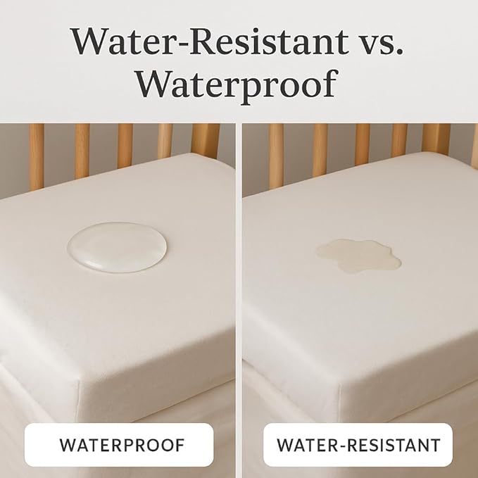 Organic Crib Mattress Protector - Flat Sheet Water Resistant Liner Pad, Breathable, Skin Friendly, Chemical-Free Pure Cotton [GOTS-Certified] for Playard (38"x26") - Pack of 1