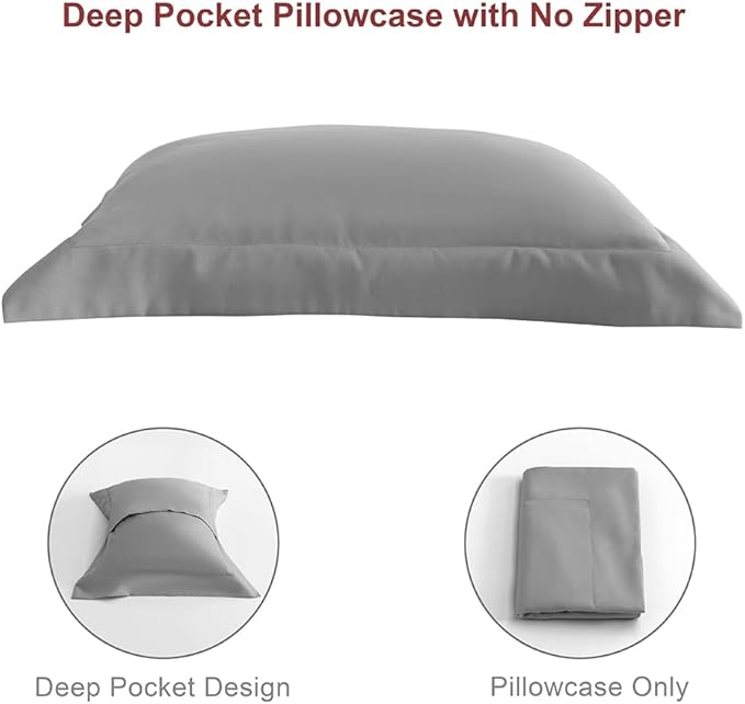 3 Piece Toddler Sheet Set,Dark Grey Basics Bed Sheet Set for Toddler,Microfiber 3-Piece Sheet Set Soft Breathable Crib Bedding Set for Kids,Includes Flat Sheet, Fitted Sheet, Pillowcase