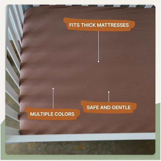 Parker Baby Soft & Durable Fitted Baby Crib Sheets | Snug Fit for Standard Crib Mattresses | Machine Washable, Fade-Resistant & Modern Nursery Designs