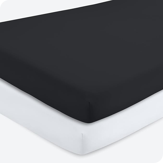 Bare Home 2-Pack Fitted Crib Sheets - Premium 1800 Ultra-Soft Microfiber - Breathable - Baby Sheet - for Boys & Girls - Fits Standard Crib and Toddler Mattresses (Morning Sun/White)