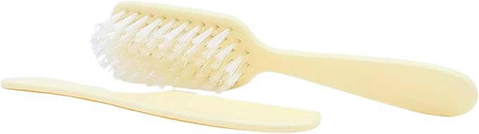 Dukal PCB2 DawnMist Baby Comb & Brush Set – Ivory – Gentle, Non-Scratch Grooming Tools with Soft Bristles for Newborns – 1 Set