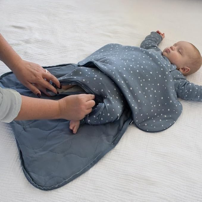GUNAMUNA Long Sleeve Sleep Sack for Babies, Wearable Sleep Bags, Soft Rayon, 1.0 TOG, Essentials for Newborns