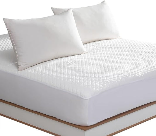 King Size Waterproof Mattress Protector Fitted Mattress Pad Cover with Deep Pocket Up to 18''