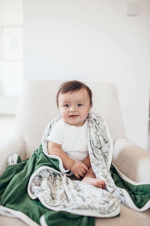 Copper Pearl Alta Three-Layer Baby Blanket: Soft, Breathable Quilts for Boys and Girls | Cozy Toddler Blanket | 46x46 Premium Polyester/Rayon