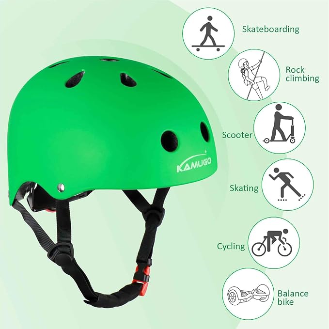 KAMUGO Kids Adjustable Helmet, Suitable for Toddler Kids Ages 2-14 Boys Girls, Multi-Sport Safety Cycling Skating Scooter Helmet