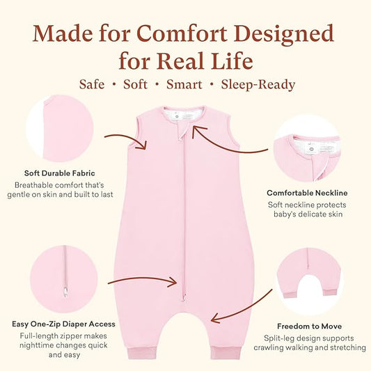1.0 TOG Toddler Sleep Sack with Legs, Baby Wearable Blanket for 6-18-36 Months 3T-4T, Early Walker Baby