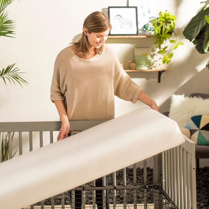 Naturepedic Organic Baby Crib Mattress - Classic 144 Coil 2-Stage Infant & Toddler Mattress - Waterproof Baby Bed Mattress for Crib - Non-Toxic Standard