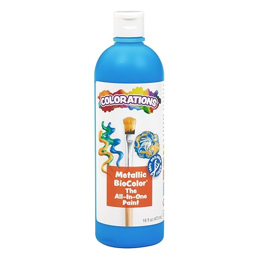 BioColor MBIOBL Paint, Metallic Blue - 16 oz.
