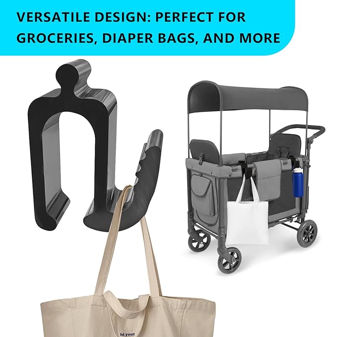 Zoucengx Wonderfold Wagon Accessories, Upgraded Multifunctional Side Hooks for Wonderfold Wagon W4 - Durable, Space-Saving Travel Organizer with Sturdy Design (2, Upgraded)