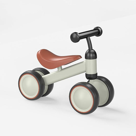 SIMATE Balance Bike Toys for 1 Year Old Boys Girls, 12-24 Month Toddler Ride on Toys, 4 Silent Wheels & Soft Seat, First Birthday Gifts for Baby Girls Boys