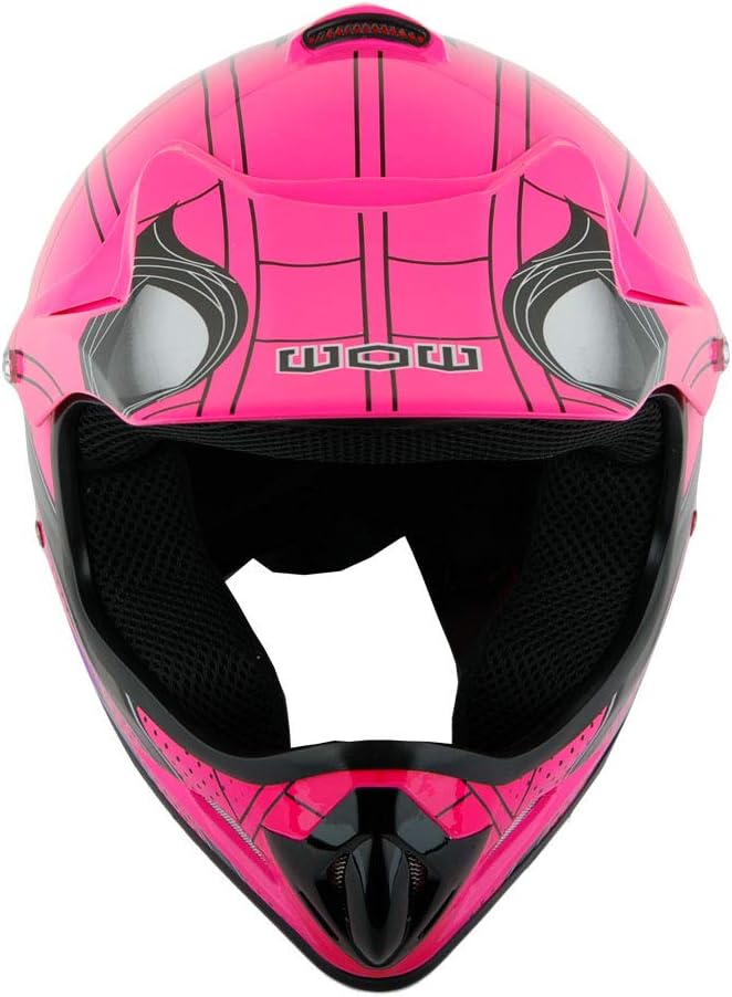 WOW Youth Kids Motocross BMX MX ATV Dirt Bike Dianosour Helmet Dragon + Goggles + Martian Youth Glove Bundle: HJOY MG Bundle