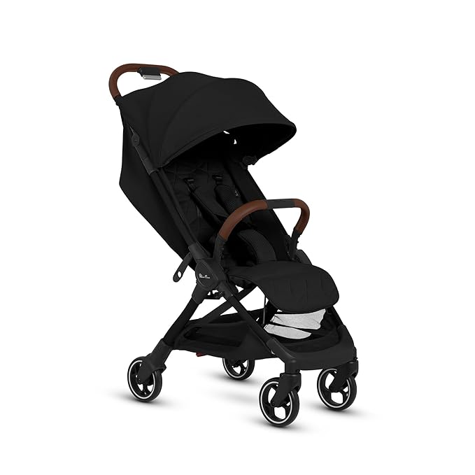 Silver Cross Clic Compact Stroller – Lightweight Travel Stroller for Newborn to Toddler (Birth to 55 lbs), One-Hand Fold, Lie-Flat Seat, Airplane Cabin Approved, UPF50+ Canopy, Space Black