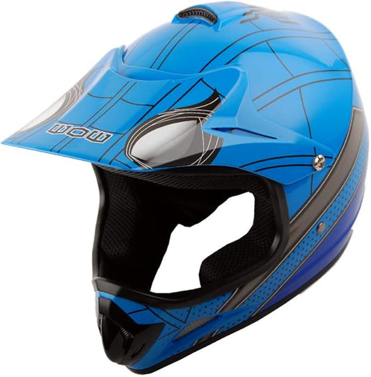 WOW Youth Kids Motocross BMX MX ATV Dirt Bike Dianosour Helmet Dragon + Goggles + Martian Youth Glove Bundle: HJOY MG Bundle